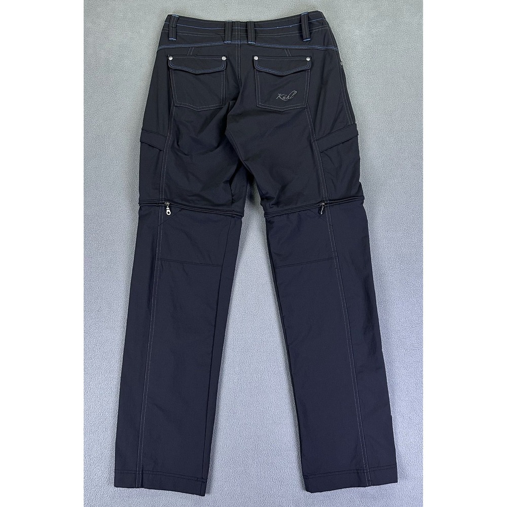 Kuhl Pants Womens 2 Black Kliffside Cargo Convertible Performance Hiking Nylon
